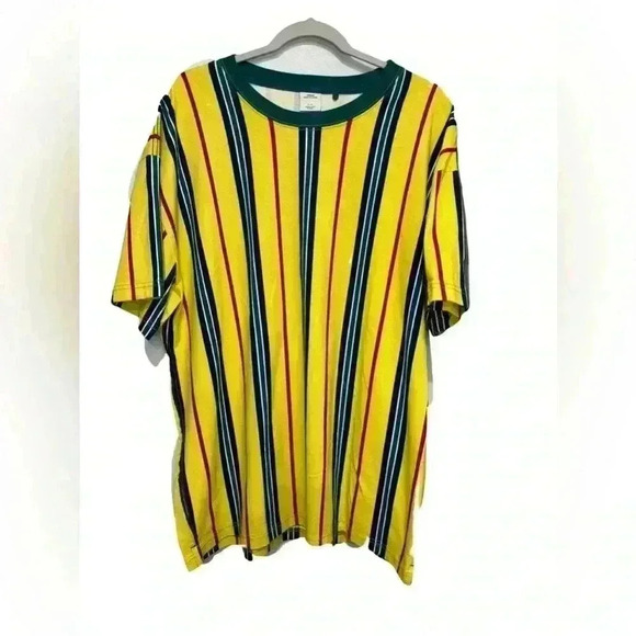 Urban Outfitters Men’s Multi Colored Striped Dad Tee Size Large - Picture 3 of 5